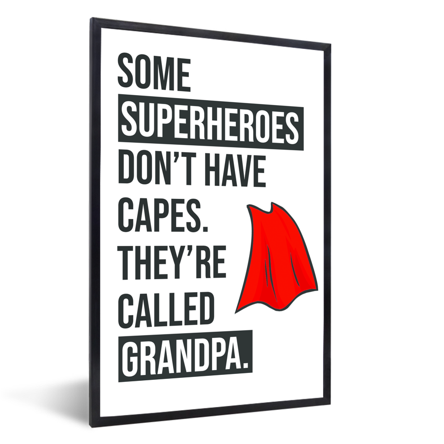 Oriëntatiepunt De waarheid vertellen stel je voor Vaderdag - Cadeau voor opa met tekst - Superheroes Fotolijst - Vaderdag  collectie