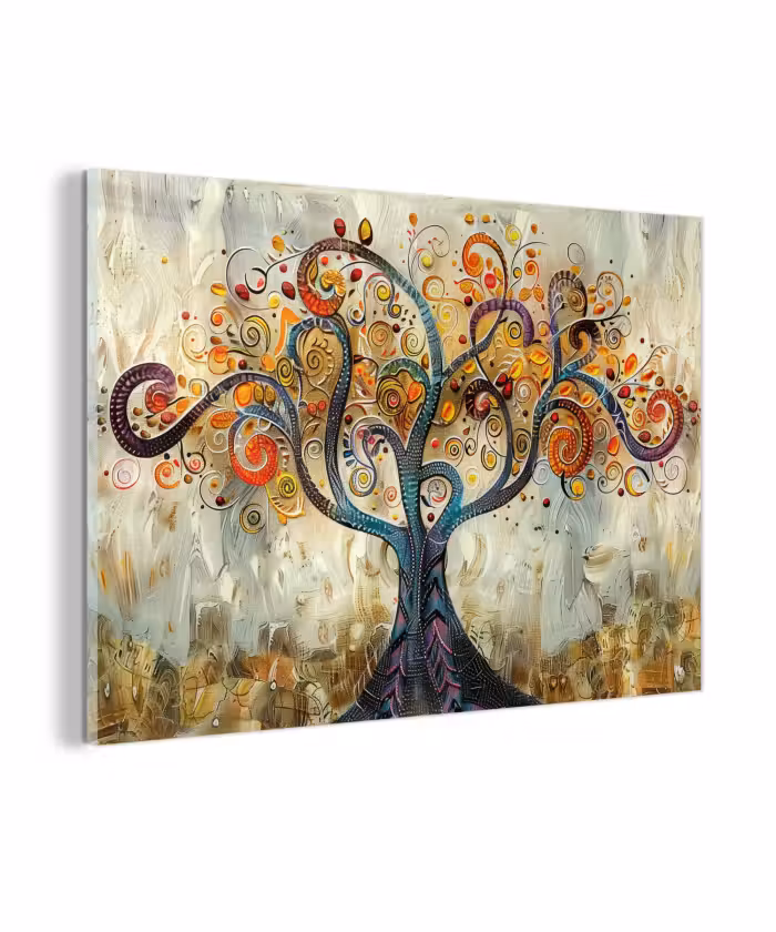 Glas schilderij - Boom - Kunst - Modern - Natuur